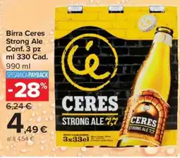 Carrefour Express Birra Ceres Strong Ale offerta