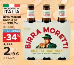 Carrefour Express Birra Moretti offerta