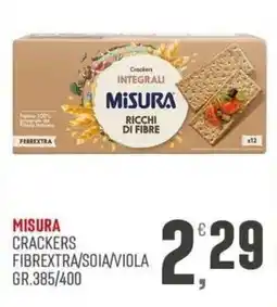 Marketpiù Misura crackers integrali offerta