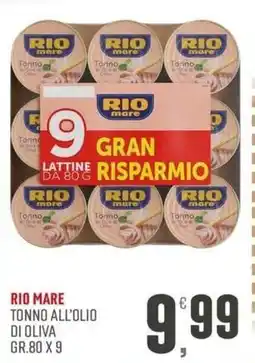 Marketpiù Rio Mare tonno all'olio di oliva offerta