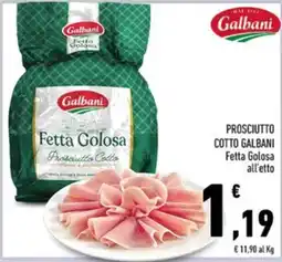 Conad Margherita Prosciutto Cotto Galbani Fetta Golosa offerta