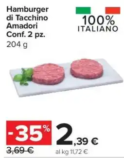 Carrefour Express Hamburger di Tacchino Amadori offerta