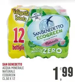 Marketpiù San Benedetto acqua minerale naturale ecogreen offerta