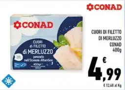 Conad Margherita Cuori di filetto di merluzzo Conad offerta