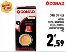 Conad Margherita Caffè capsule Conad offerta
