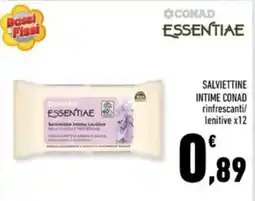 Conad Margherita Salviettine intime lenitive Conad Essentiae offerta