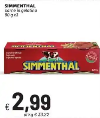 Sisa Simmenthal carne in gelatina 90g x3 offerta