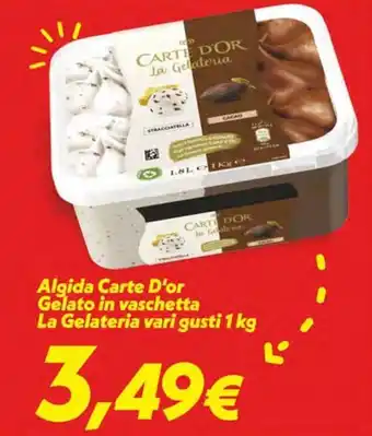 Iper Super Conveniente Algida Carte D'or Gelato in vaschetta La Gelateria offerta