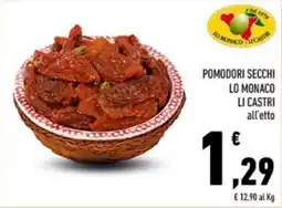Conad Margherita Pomodori secchi Lo Monaco Li Castri offerta