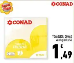 Conad Margherita Tovaglioli Conad colorati offerta