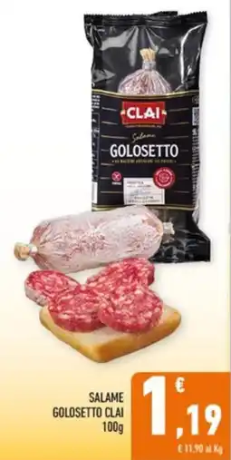 Conad Margherita Salame Golosetto Clai offerta