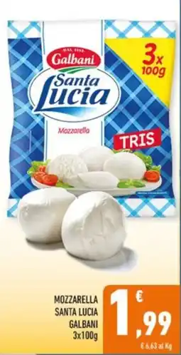 Conad Margherita Mozzarella Santa Lucia Galbani offerta
