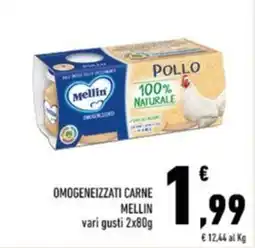 Conad Margherita Omogeneizzati carne Mellin offerta