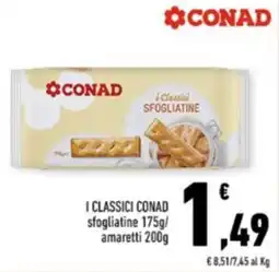 Conad Margherita I Classici Conad sfogliatine amaretti offerta