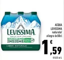 Conad Margherita Acqua Levissima naturale offerta