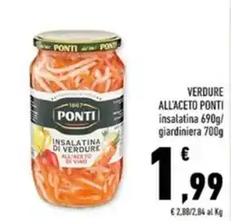 Conad Margherita Insalatina di verdure all'aceto di vino Ponti offerta