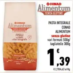 Conad Margherita Conad Alimentum pasta integrale senza glutine offerta