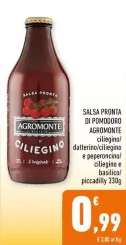 Conad Margherita Salsa pronta di pomodoro Agromonte ciliegino offerta