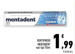 Conad Margherita Dentifricio Mentadent offerta