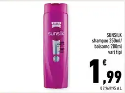Conad Margherita Sunsilk shampoo balsamo offerta