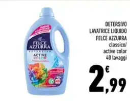 Conad Margherita Felce Azzurra detergente lavatrice liquido active color offerta