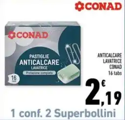 Conad Margherita Pastiglie anticalcare lavatrice Conad offerta