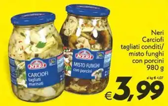 Neri Carciofi tagliati conditi/misto funghi con porcini
