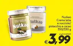 Iper Super Conveniente Nutkao Crema latte e nocciole/pistacchio e cacao offerta