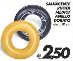 Iper Super Conveniente Salvagente ruota medio/anello dorato offerta
