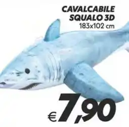 Iper Super Conveniente Cavalcabile squalo 3d offerta