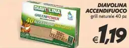 Iper Super Conveniente Diavolina accendifuoco grill naturale offerta