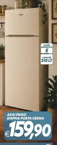 Iper Super Conveniente Akai frigo doppia porta crema offerta