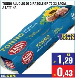 Immenso Cash Tonno all'olio di girasole SAOM offerta