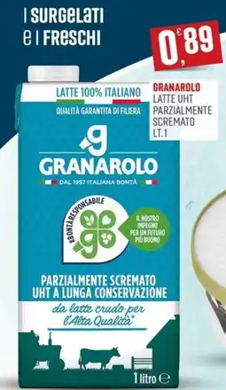 Maxipiù Granarolo latte UHT parzialmente scremato offerta