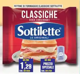 Immenso Cash Fettine di formaggio classiche Sottilette offerta