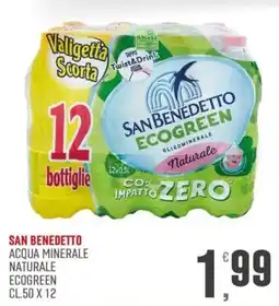 Maxipiù San Benedetto acqua minerale naturale ecogreen offerta
