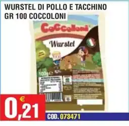 Immenso Cash Wurstel di pollo e tacchino Coccoloni offerta