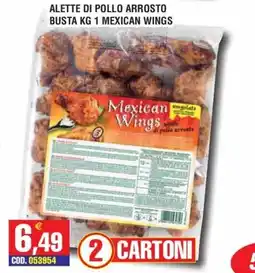 Immenso Cash Mexican Wings alette di pollo arrosto offerta