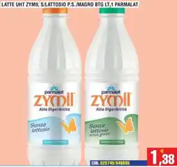 Immenso Cash Latte UHT Zymil senza lattosio Parmalat offerta