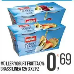 Cash pro Müller Yogurt Frutta 0% Grassi Linea offerta