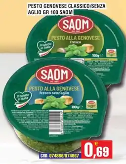 Immenso Cash Pesto alla genovese fresco senza aglio SAOM offerta