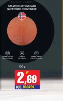 Immenso Cash Salmone affumicato superiore norvegese offerta
