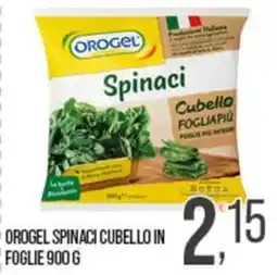 Cash pro Orogel spinaci cubello in foglie offerta