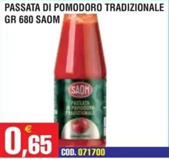 Immenso Cash Passata di pomodoro tradizionale SAOM offerta