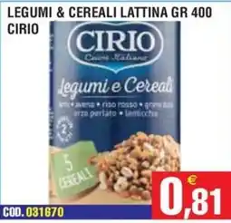 Immenso Cash Legumi e Cereali Cirio offerta