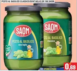 Immenso Cash Pesto al basilico senza aglio SAOM offerta