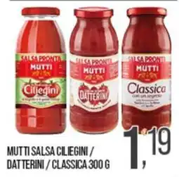 Cash pro Mutti salsa ciliegini / datterini / classica offerta