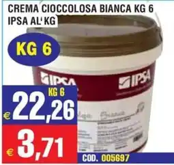 Immenso Cash Crema cioccolosa bianca Ipsa offerta