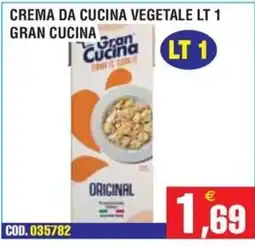 Immenso Cash Crema da cucina vegetale Gran Cucina Original offerta