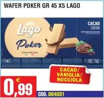 Immenso Cash Wafer Poker Lago offerta
